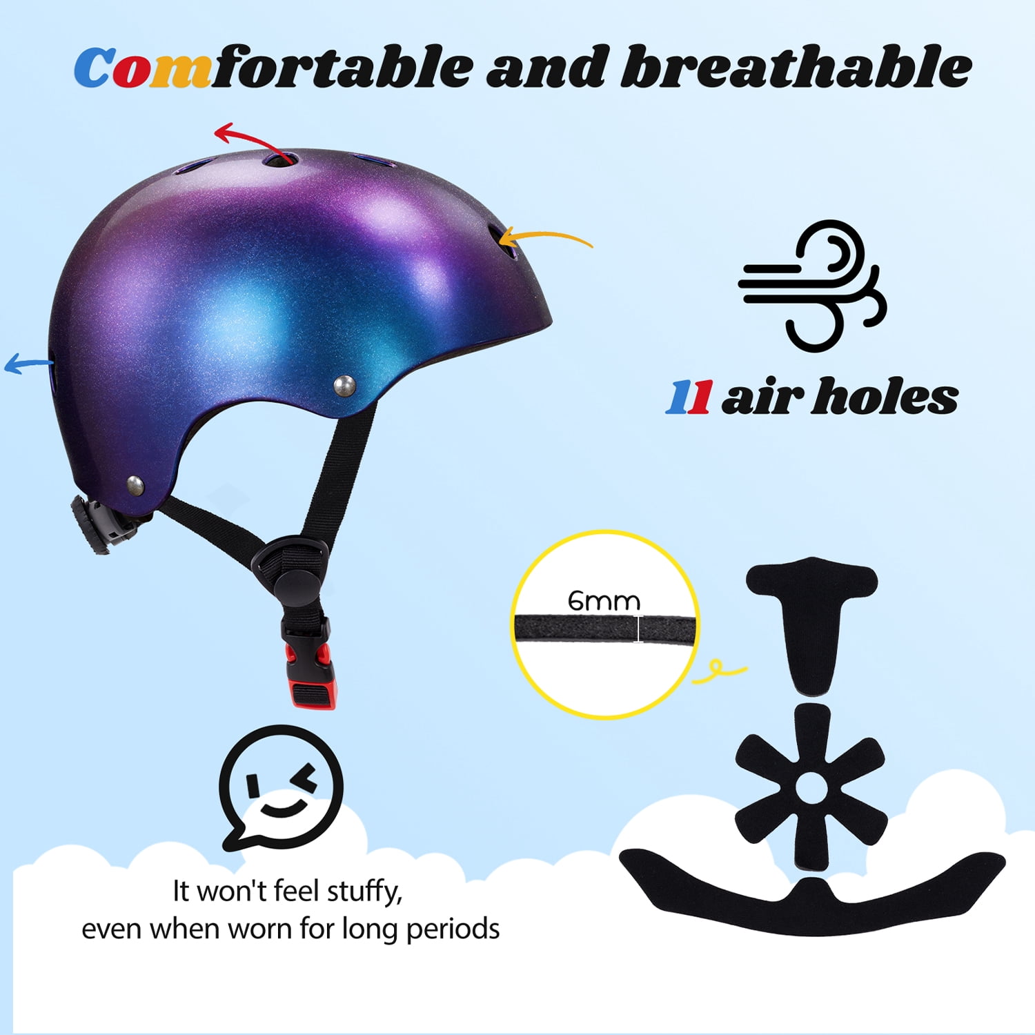 BOSONER Kids/Youth Bike Helmet, Lightweight Multi-Sport Adjustable Helmets for Bicycle Skateboard Scooter Skate Cycling