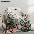 thumbnail image 6 of 1pc Elegant Christmas Throw Blanket - Soft Flannel All-Season Cozy Blanket with Red & Green Pine Tree Design, Lightweight for Sofa, Couch, Bed, Travel - Perfect Holiday Gift For Home, Office, Or Chri, 6 of 10