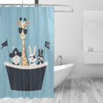 thumbnail image 2 of Yayeee Shower Curtain with Hooks 72"x72" Waterproof Fabric Bathroom Hanging Decor, Pirate Animals, 2 of 5