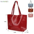 thumbnail image 3 of BadPiggies Women Tote Bag Tassels PU Leather Shoulder Handbags Big Capacity Fashion Ladies Purses Satchel Messenger Bags, 3 of 7