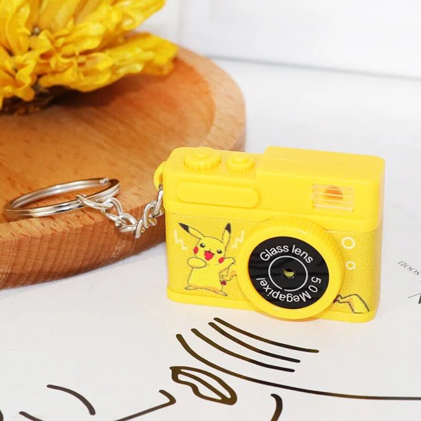 Colgante de música electrónica con forma de cámara de Hello Kitty, llavero Kawaii Sanrio Kuromi Cinnamoroll, cámara de corazón de dibujos animados, juguete para niñas