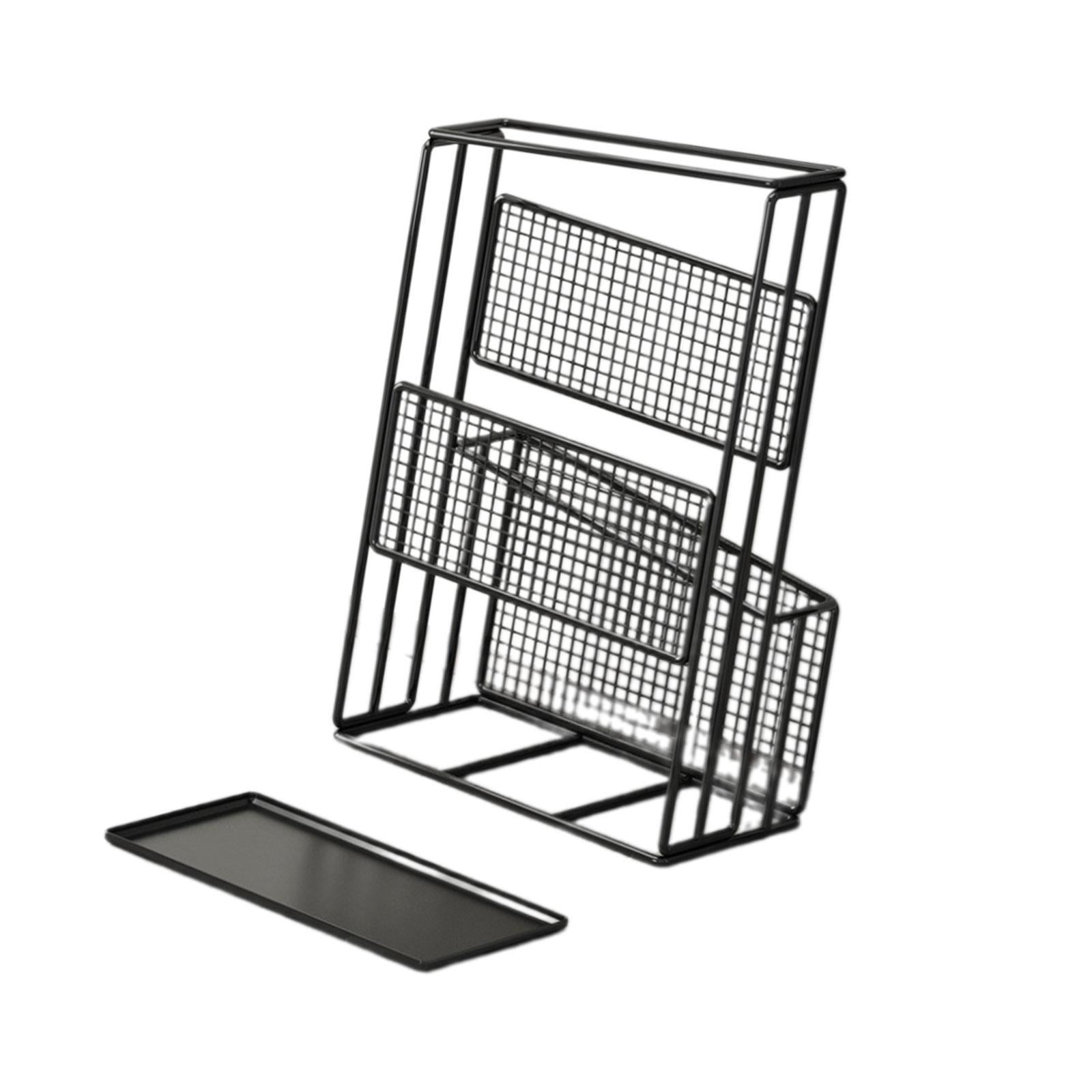 Fiocias Umbrella Holder Storage Bin Stable Iron Large Capacity Storage Bucket Convenient Black