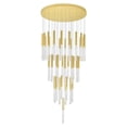 thumbnail image 2 of CWI Lighting Dragonswatch LED Integrated Chandelier with Satin Gold Finish, 2 of 6