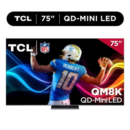 TCL 75" QM8K Series QD-Mini LED QLED 4K UHD Smart TV with Google TV (NEW 2025) 75QM8K