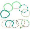 thumbnail image 3 of KAKOWELY 10 pulseras de cuentas para el Día de San Patricio, para fiestas, festivales, pulseras, cadenas para la muñeca, 3 of 4