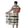 thumbnail image 4 of Colevkie 2 Pieces Bath Wrap Set Shower Skirt & Bath Towel for Men Soft Adjustable Polyester Beach Towel Spa Towel Quick Drying Portable Printed Black White Checkered Pattern, 4 of 7