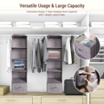 thumbnail image 2 of WAYPLUS Cotton Linen Hanging Closet Organizers and Storage, 5-Shelf Hanging Storage Unit with 1 Drawers, Collapsible Storage Hanging Bag-Cotton Linen Brown, 2 of 7