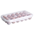 thumbnail image 2 of Inteprter Portahuevos TureClos Caja de bandeja de huevos para refrigerador con tapa Contenedor de almacenamiento de plástico apilable transparente Almacenamiento y organización del hogar 18 celdas Inteprter HA005023-02, 2 of 6