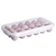 thumbnail image 1 of Ounissouiy Egg Holder Refrigerador Caja de bandeja de huevos con tapa Contenedor de almacenamiento de plástico apilable transparente Almacenamiento y organización del hogar 18 celdas Ounissouiy HA005023-02, 1 of 6