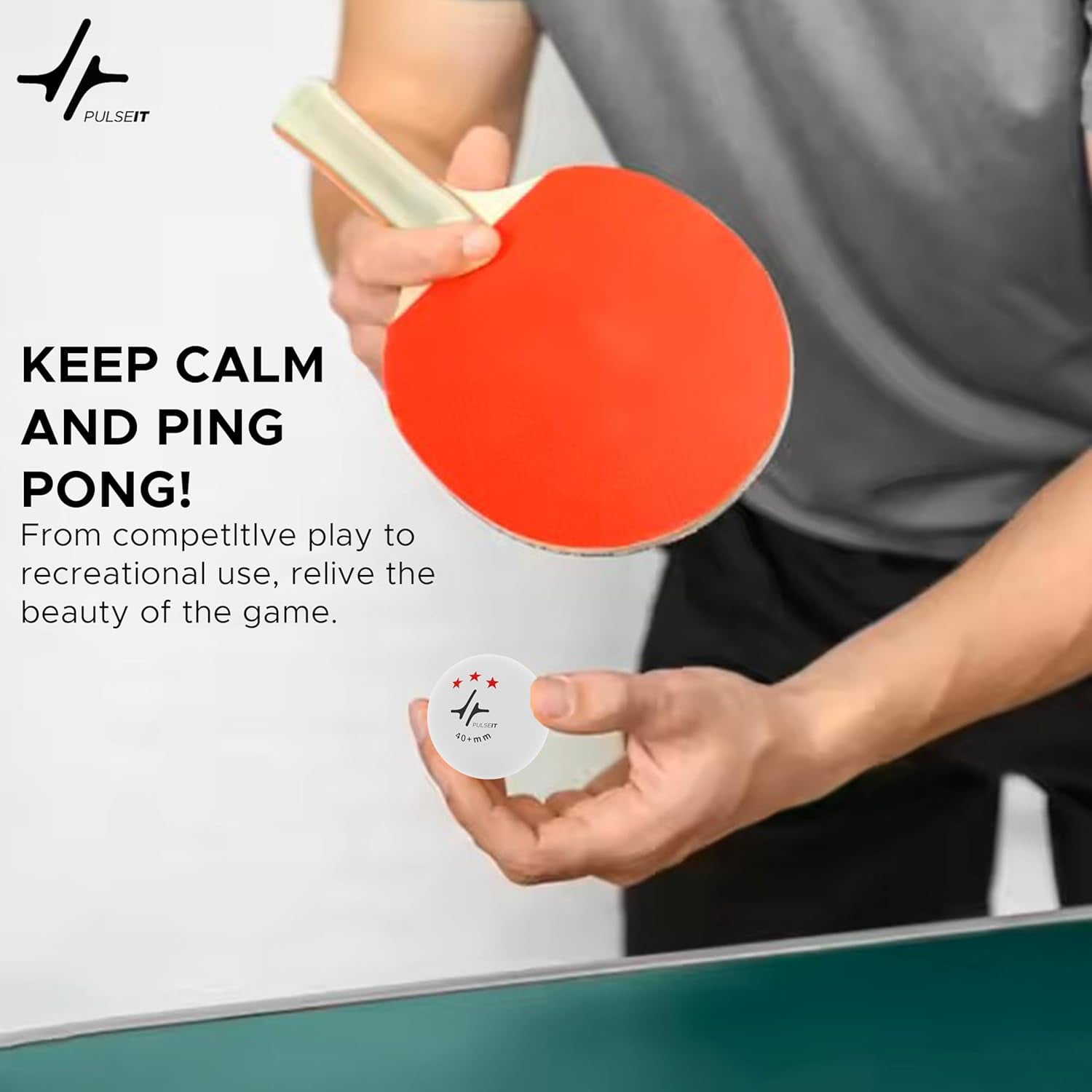 Spin - High Performance Table Tennis Balls, 40+ for Professional Matches, 3-Star Ping Pong Balls for Kids & Adults Training, Durable ABS Plastic (White) (Pack of 3)
