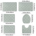 thumbnail image 3 of Fwttom Foam Bath Mat 6 Set Whole Room Bathroom Rugs for 6 PCS Toilet Mats Universal Soft Comfortable Water Absorption Non Slip Thick Machine Washable Easy Dry, 3 of 8