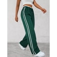 thumbnail image 5 of Women'S Track Pants Loose Straight Leg Jogging Sweatpants Warm-Up Sports Green XL, 5 of 7