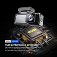 thumbnail image 6 of 4K Dash Cam with Front and Rear Camera, Free 64GB Card, Dashcam WiFi/App Control Car Camera Dash Cam with Reversing Camera, 170° Wide Angle Lens, Loop Recording, Parking Monitoring (WiFi+GPS+32GB), 6 of 7