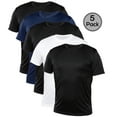 thumbnail image 1 of Blank Activewear Lot de 5 T-Shirts pour Hommes, Tissu de Performance à Séchage Rapide, 1 of 4