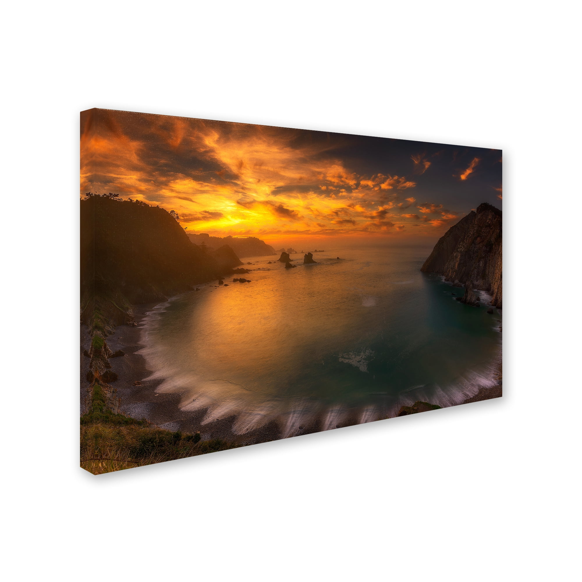 Alfonso Maseda Varela 'Sunset In Silence' Canvas Art