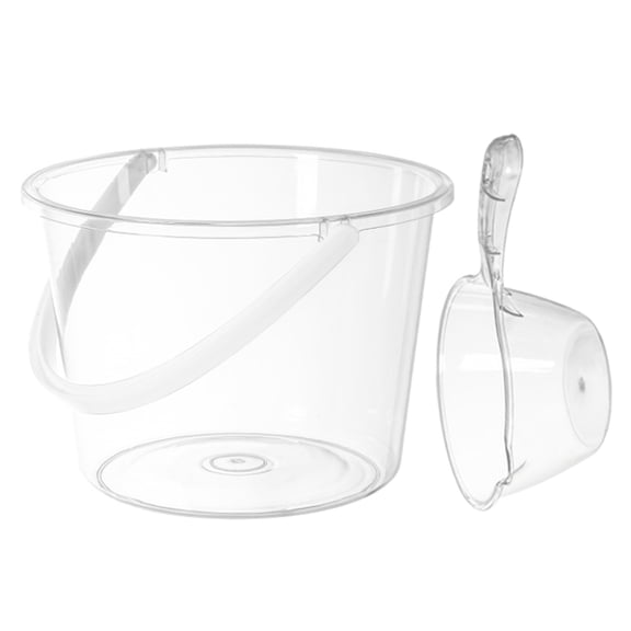 AURARMLET Large Capacity Plastic Water Bucket with Scoop, Family Use, 1 Set
