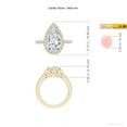 thumbnail image 5 of Angara Lab Grown Diamond Halo Engagement Ring for Women in 14K Yellow Gold - April Birthstone Jewelry | 3.6ct Lab Created Diamond Ring (Ring Size - 9), 5 of 8