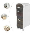 thumbnail image 5 of Mobile 3-Drawer Slim Bathroom Storage Cabinet, for Narrow Bathroom Storage, 5 of 17