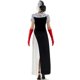thumbnail image 4 of Disfraces de Halloween 2024 S-XL película Disfraz de Cruella Vestido de dálmata Disfraz de bruja COS en blanco y negro de Halloween Disfraz de payaso Disfraz de escenario, 4 of 5
