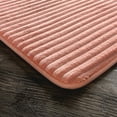 Mainstays Performance Ribbed Quick Dry Foam Bath Mat, 17" X 24", Pearl