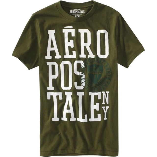 Aeropostale Varsity Athletic Deptment Camiseta gráfica para hombre, verde, grande