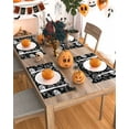 thumbnail image 5 of Halloween Placemats Set of 4 Black Pumpkin Place Mats Fall Placemat Witch Hat Bat Cobweb Table Mats for Dining Kitchen Table Holiday Dinner Party Home Decorations 13x19 Inch, 5 of 8
