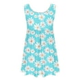 thumbnail image 6 of Beollynier Spring Summer Girls Sleeveless Floral Dress for Ages 3-14 - Round Neck A-Line Dress with Pockets Ideal for Casual Outings Parties and Everyday Wear, 6 of 7