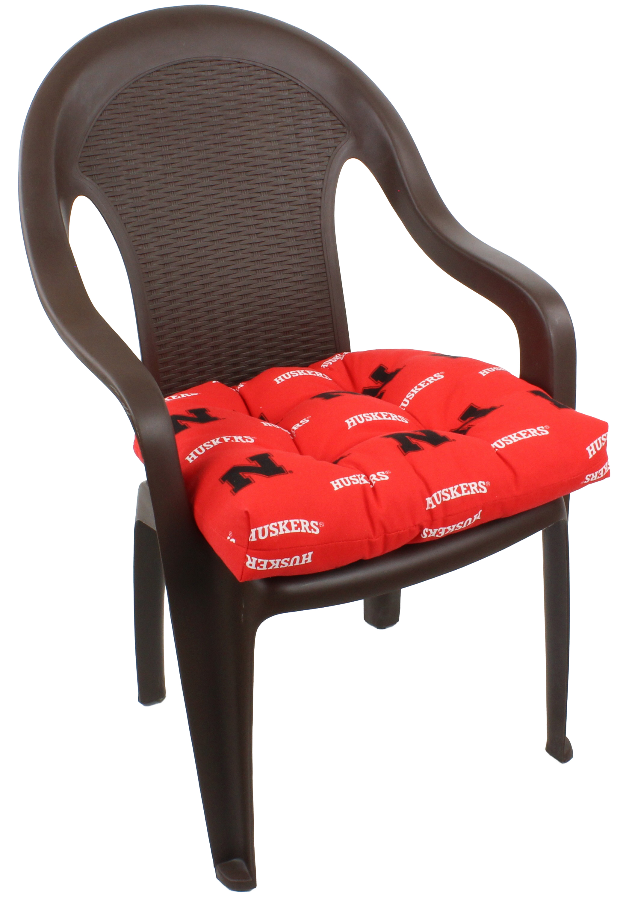 College Covers Nebraska Cornhuskers Patio Seat D Cushion 20" x 20", 2 Tie Backs