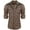 Khaki, variant on COOFANDY Cowboy Shirts for Men Long Sleeve Western Shirt Embroidered Button Up Shirts