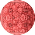 thumbnail image 1 of Ahgly Company Indoor Round Oriental Red Industrial Area Rugs, 7' Round, 1 of 4