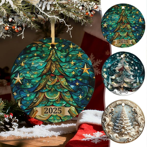 Viflosae Old Fashioned Christmas Ornaments Christmas Decorations Tree Christmas Pendant Acrylic Plane Holiday Christmas Tree Decoration Pendant for Christmas Tree Decorating and Holiday Trimming