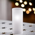 thumbnail image 5 of WGV Frosted Glass Hurricane Candle Shade Chimney Tube  - 5" Wide x 14" Height, Good quality, Heavy Weighted Base - 1 Pc, 5 of 7