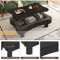 thumbnail image 3 of MDAQMD 42" Lift Top Coffee Table with Hidden Storage Modern Wooden Coffee Table with Silent Hydraulic Lift Curved Safety Corners Tea Table for Living Room Black, 3 of 11