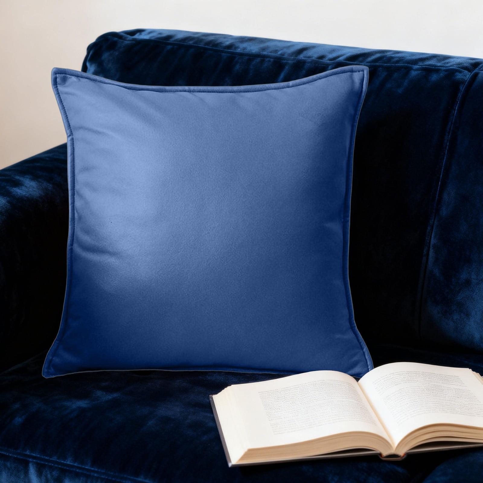 Btomtd Solid Color Sofa Pillows 18 x 18, Breathable Couch Pillows and Bed Cushions, Decorative Throw Pillows for Living Room, Bedroom or Outdoor Use, Size 18" x 18", Dark Blue