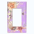thumbnail image 2 of Metal Light Switch Wall Plate Outlet Cover (Ocean Star Fish Sea Shell Coral Reef Clam Purple - Single Rocker), 2 of 2