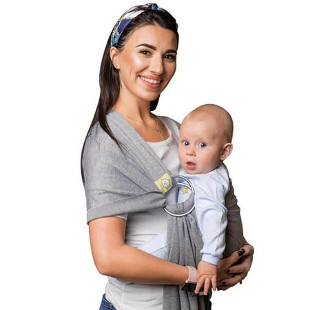 Baby Wrap Carrier All-in-1 Stretchy Baby Wraps - Baby Sling - Infant Carrier - Babys Wrap - Hands Free Babies Carrier Wraps - Baby Shower Gift (Ring Sling (Classic
