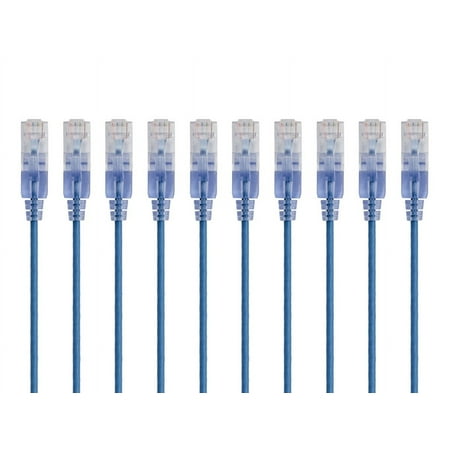 Monoprice 10-Pack SlimRun Cat6A Ethernet Network Patch Cable 5ft Blue price history on PriceWatchPro