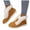 a-Brown, variant on Womens Winter Snow Boots Fleece Lined Warm Casual Slip on Loafers Platform Moccasins Outdoor Plush Short Booties