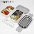 thumbnail image 3 of Stainless Steel Heated Lunch Box - Insulated Bento Box Multifunction Container Lunchbox Container With Compartments (3-grid Lunch Box + Insulated Bag), 3 of 3