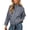 Gray, variant on Women Plus Size Quilted Jacket Stand Collar Full Zip Lightweight Padded Short Coat Drawstring Hem Loose Casual Outerwear with Pockets