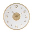 thumbnail image 1 of Modern Wall Clock Silent Wooden Wall Hanging Clock For Office Home Classroom Log Color, 1 of 5