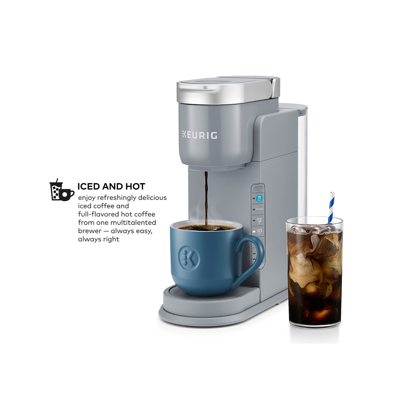 Keurig K Iced Single Serve K Cup Brewer Coffee Maker in Arctic Gray Walmart