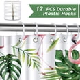 thumbnail image 3 of Tropical Flamingo Shower Curtain for Bathroom, Modern Green Palm Leaf Aesthetic Heavy Duty Textured Fabric Bathroom Shower Curtains,72x72 Inch, 3 of 6