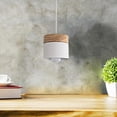thumbnail image 1 of BELOVING Pendant Light Modern Lighting E27 Wood Pattern Ceiling Hanging Lamp White, 1 of 8