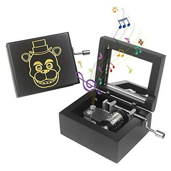 ROSIKING Black Wood Mechanism Musical Box Wind Up Music Box Gift for Christmas/Birthday/Valentine's Day, Melody (Toreador)