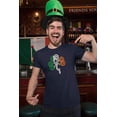 thumbnail image 2 of Make Your Mark Design Shamrock & Ireland Flag Irish Heritage T-Shirt & Party Favors for Men & Women Navy, 2 of 7