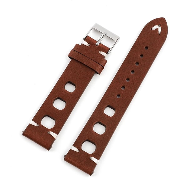 WANGQ Retro Watch Band 18mm 20mm 22mm 24mm Three Hole Breathable Watch Strap Quick Release Bracelets Wristband