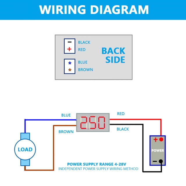 4-Wire 3-Digit Digital Ammeter/Ampere Meter Current Meter Panel Micro-Adjustment Measurement Range Is DC 0-1.00A