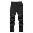 thumbnail image 4 of Elainilye Fashion Men's Winter Pants Clearance Snow Ski Pants Charge Pants Elastic Breathable Outdoor Athletic Mountaineering Pants Long Pants Trousers,Black, 4 of 4