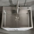 thumbnail image 2 of 24" Stainless Steel Kitchen Sink - Single Bowl Undermount Sink with Faucet Hose and Drain Assembly, 2 of 5